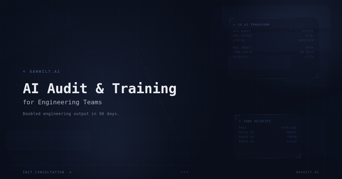 danwilt.ai — AI Audit & Training for Engineering Teams